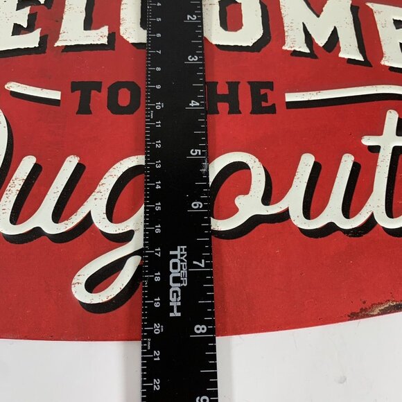 Open Road Baseball Metal Sign Welcome to the Dugout Tin Man Cave Shed 8” X 13" - Picture 4 of 6